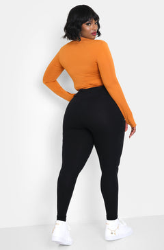Black High Waist Leggings Plus Sizes