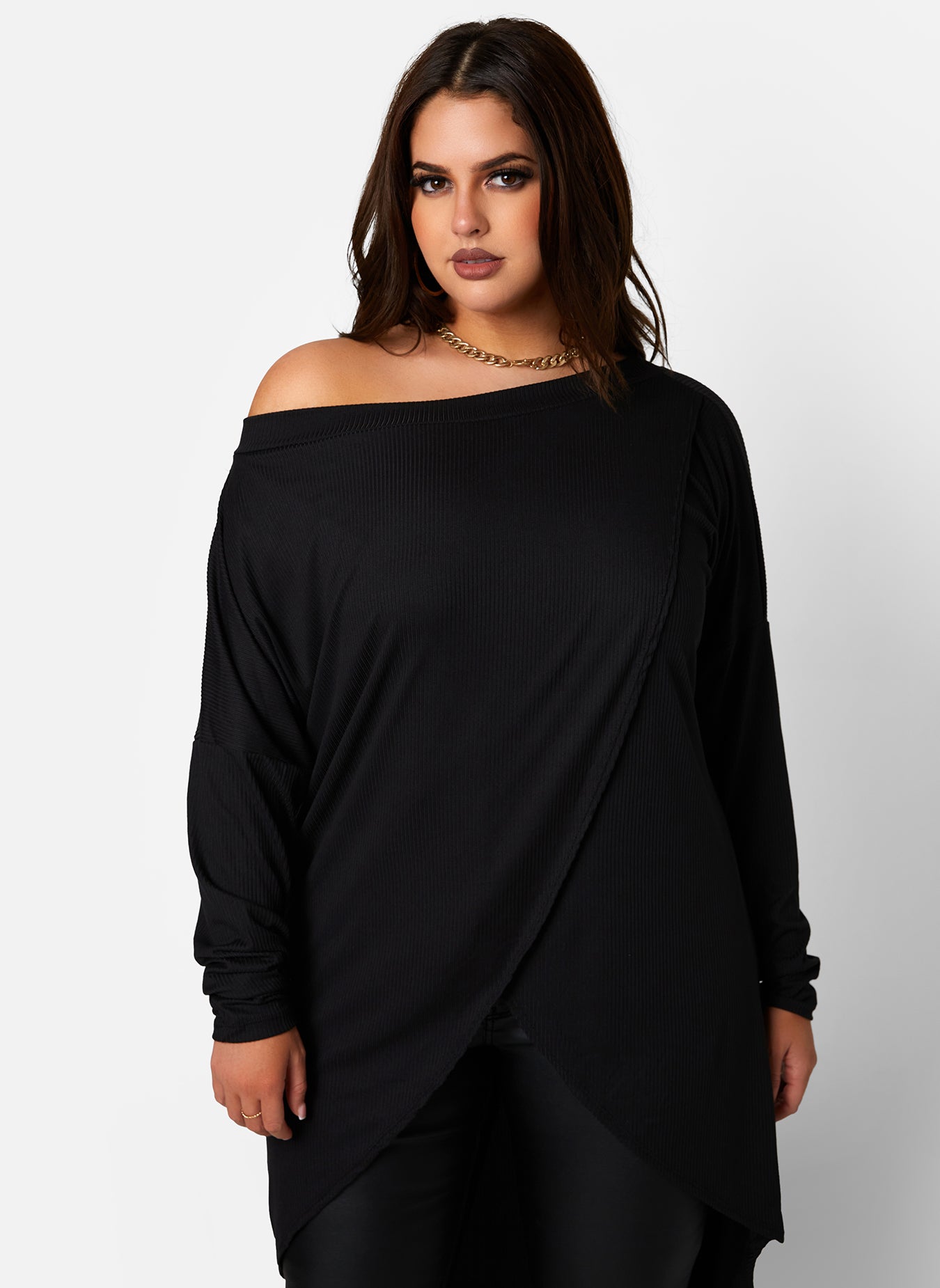 On The Go Ribbed High Low Top