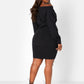 Black On Your Mind Off The Shoulder Mini Bodycon Dress Plus Sizes