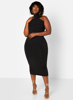 Poise Cotton Midi Bodycon Dress