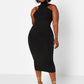 Poise Cotton Midi Bodycon Dress