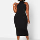 Poise Cotton Midi Bodycon Dress