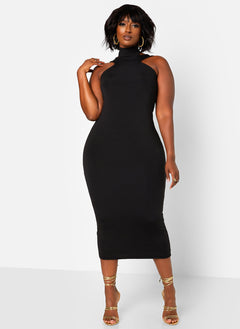 Poise Cotton Midi Bodycon Dress