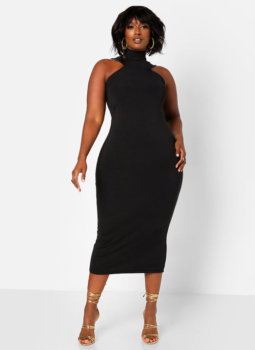 Poise Cotton Midi Bodycon Dress