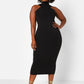 Poise Cotton Midi Bodycon Dress