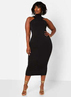 Poise Cotton Midi Bodycon Dress