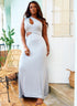 Grey Say More Cut Out A Line Maxi Dress