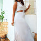 Grey Say More Cut Out A Line Maxi Dress