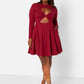 Spellbound Cotton Double Cut Out Mini Skater Dress W. Pockets