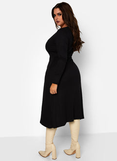 Taking It Easy A Line Midi Dress