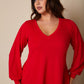 Time To Chill Ribbed Double Slit Oversized Top