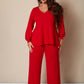 Time To Chill Ribbed Double Slit Oversized Top