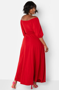 Red Want It All Twist Front Cut Out Maxi A Line Dress Plus Sizes